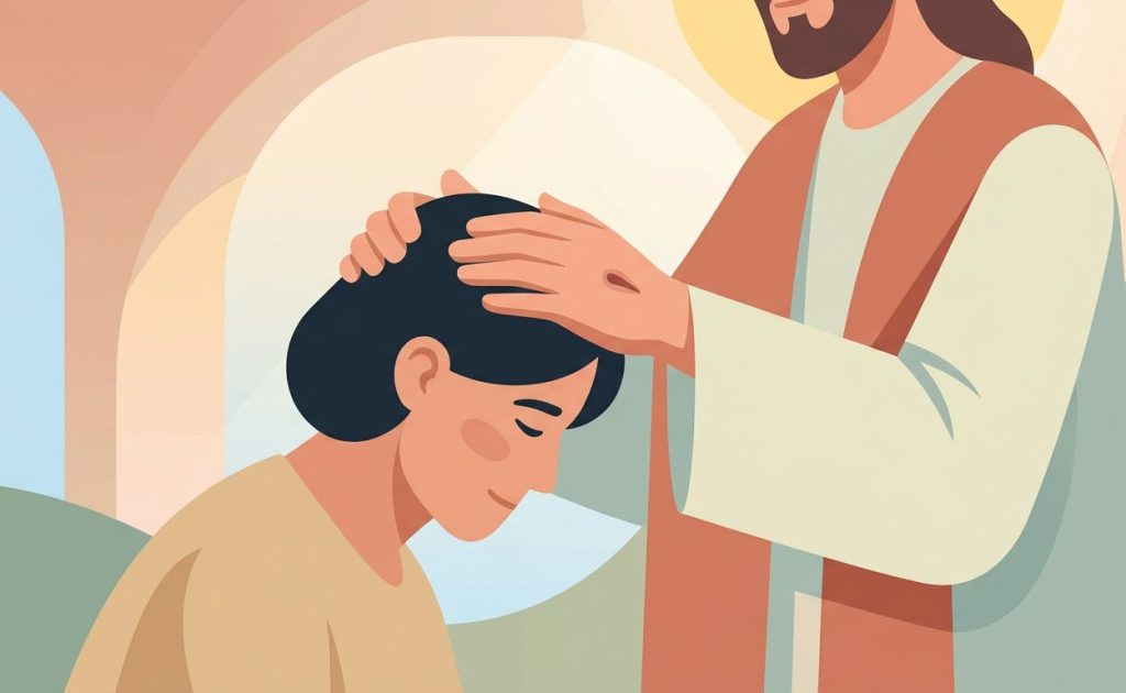 Prayers for Physical and Spiritual Healing - Illustration prière catholique